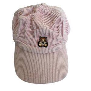 Teddy Fresh Pink Corduroy Baseball Hat Adjustable Strapback Y2K Softgirl